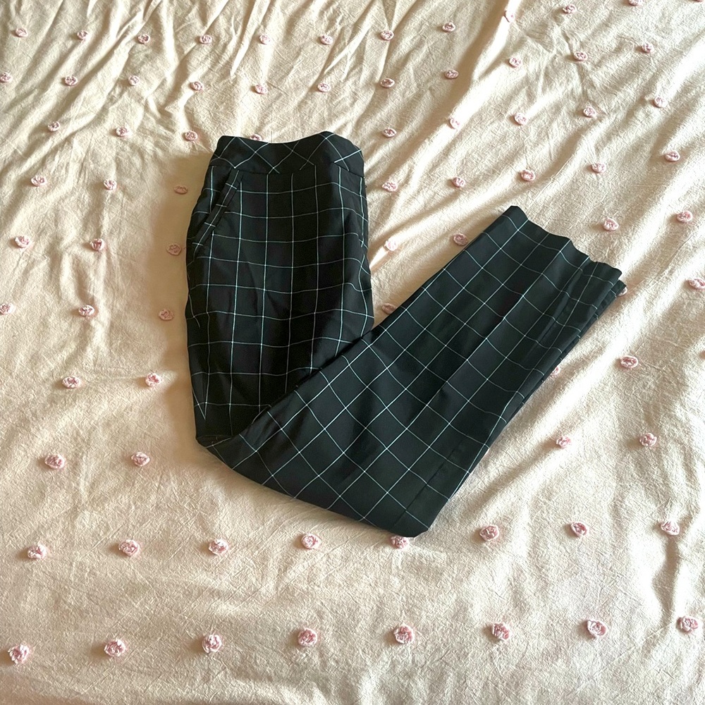 Worthington Grid Print Trouser